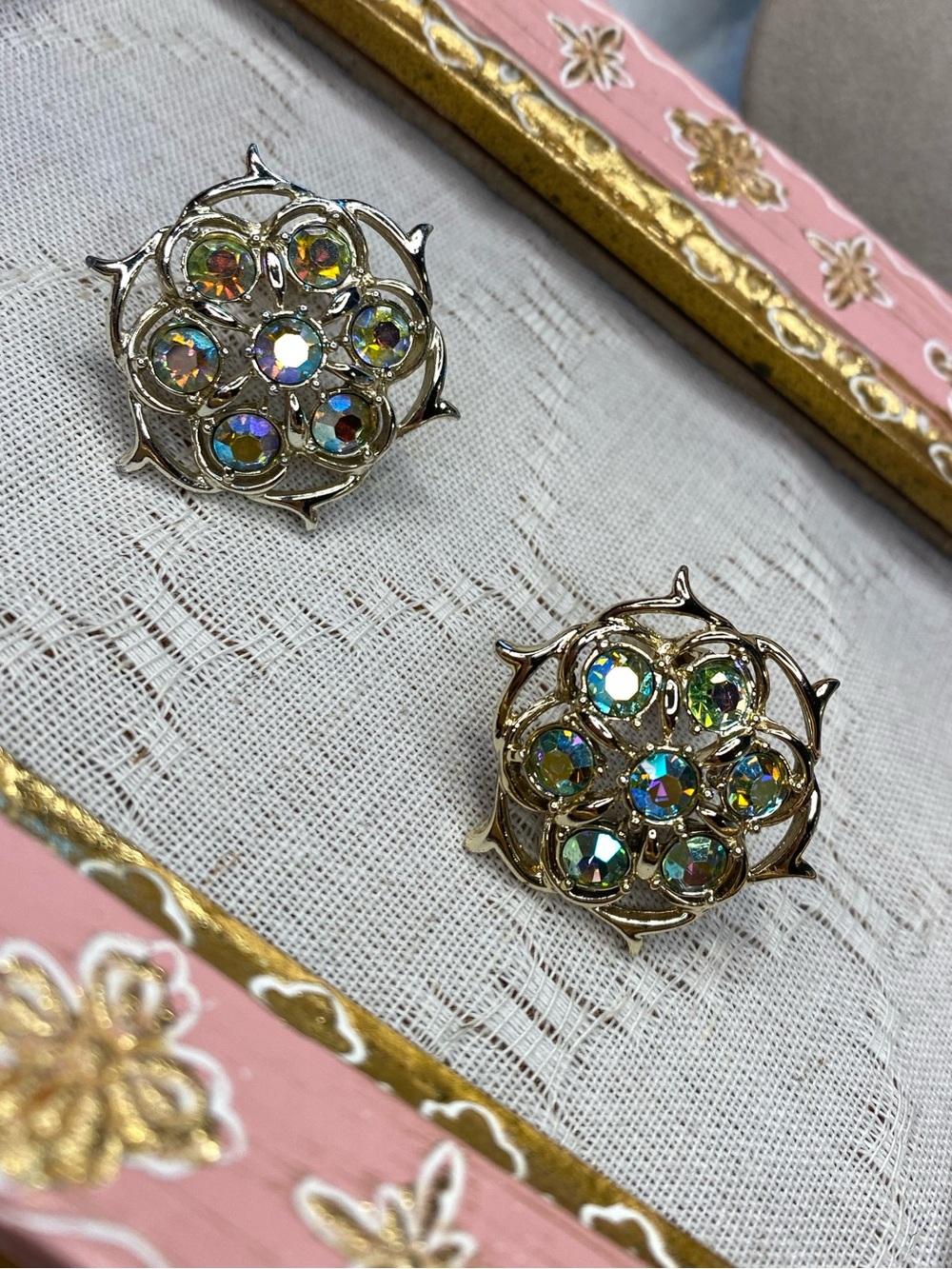 Sarah Coventry AB “Limelight” Clip On Earrings